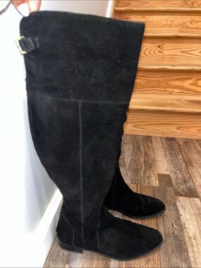 CHARLES BY CHARLES DAVID - Black Suede Over-the-Knee Boots - Size 9M